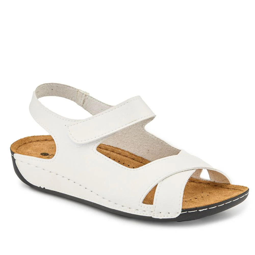 Cushioned Touch-Fasten Sandals - SERAY41003 / 327 591 - White