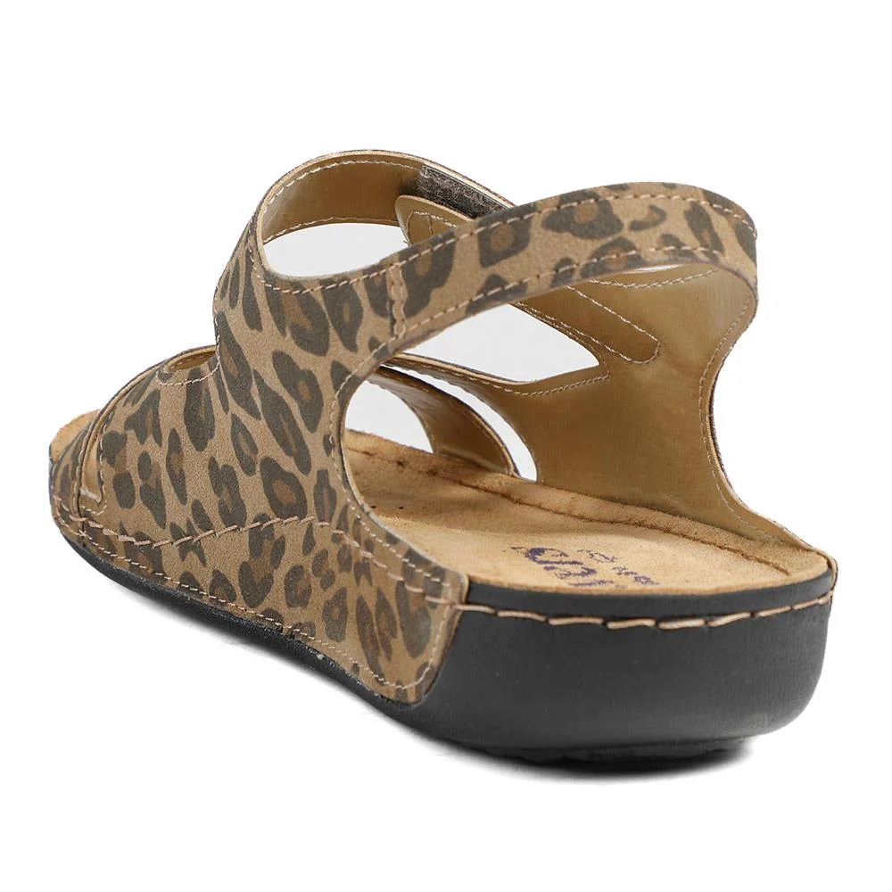 Cushioned Touch-Fasten Sandals - SERAY41003 / 327 591 - Leopard - Image 4