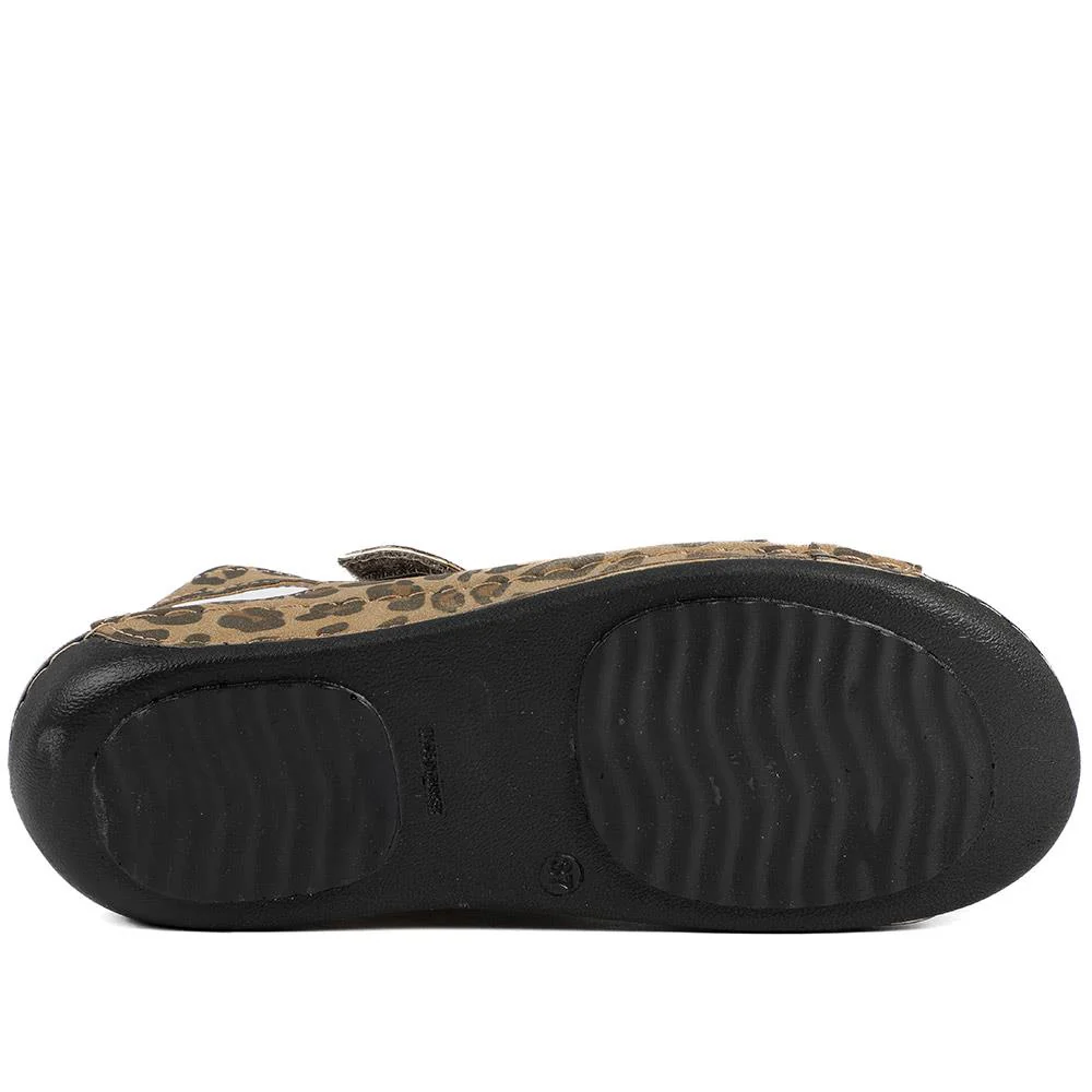 Cushioned Touch-Fasten Sandals - SERAY41003 / 327 591 - Leopard - Image 6