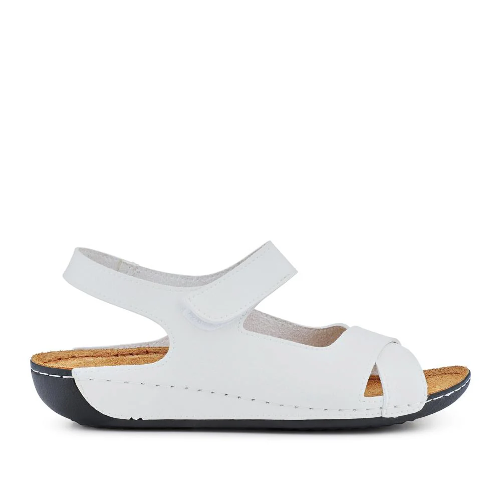 Cushioned Touch-Fasten Sandals - SERAY41003 / 327 591 - White - Image 3