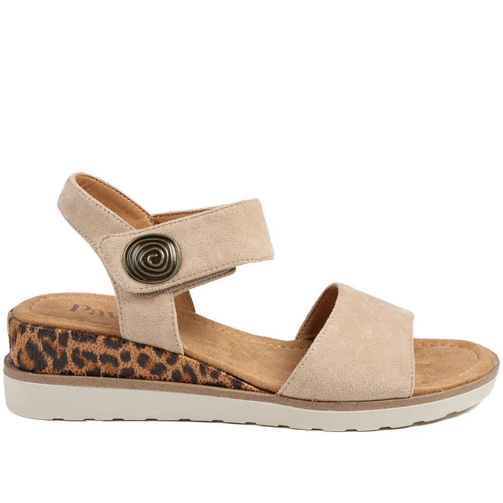 Cushioned Touch-Fasten Sandals - WOIL41044 / 327 272 - Beige - Image 3