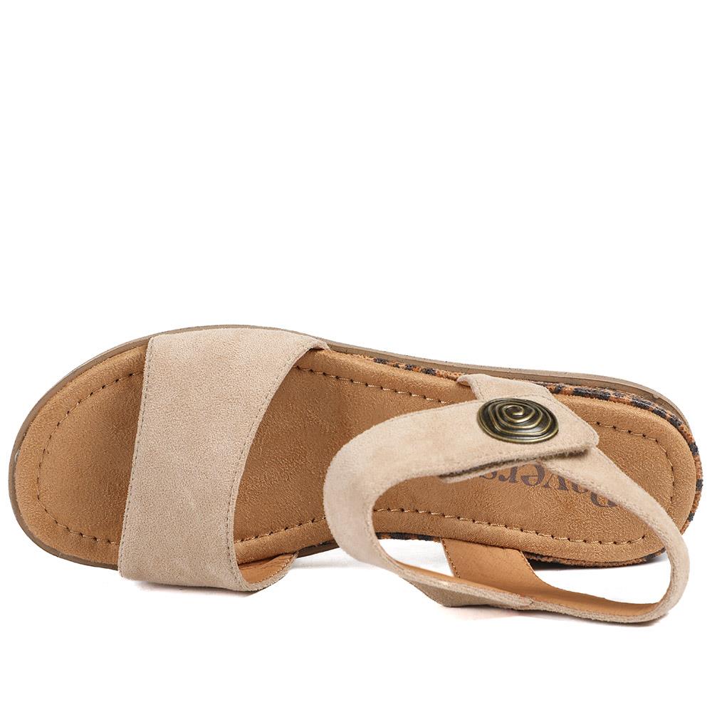 Cushioned Touch-Fasten Sandals - WOIL41044 / 327 272 - Beige - Image 5