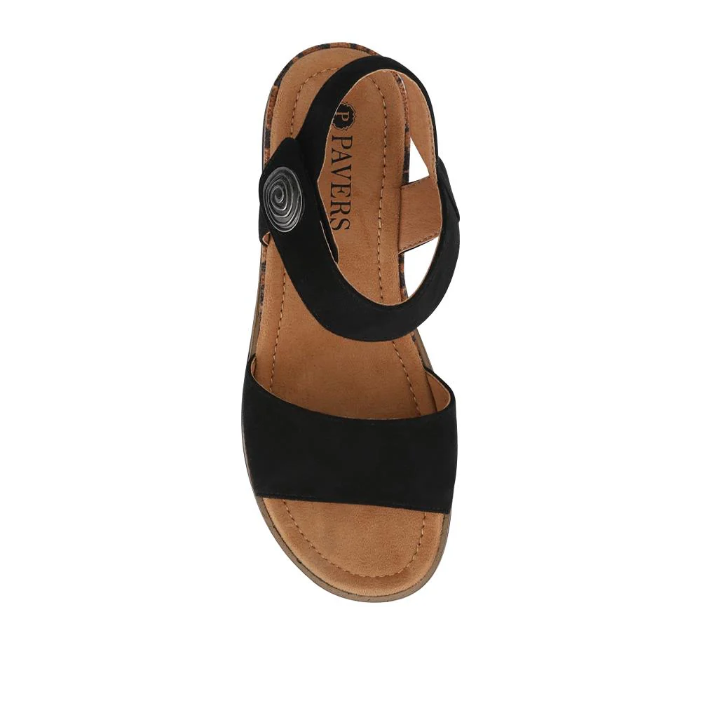 Cushioned Touch-Fasten Sandals - WOIL41044 / 327 272 - Black Leopard - Image 5