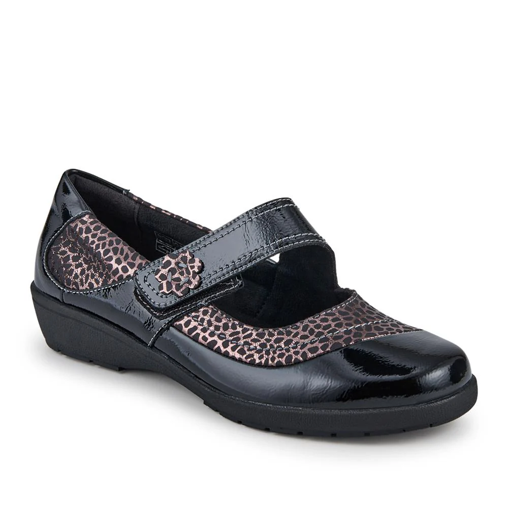 Cushioned Touch-Fastening Mary Janes - WBINS42011 / 328 058 - Black Multi