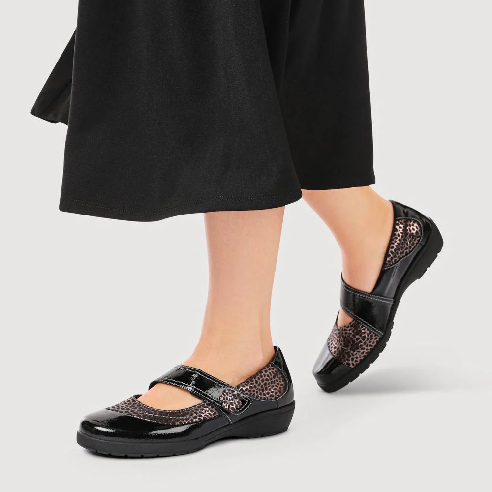 Cushioned Touch-Fastening Mary Janes - WBINS42011 / 328 058 - Black Multi - Image 5