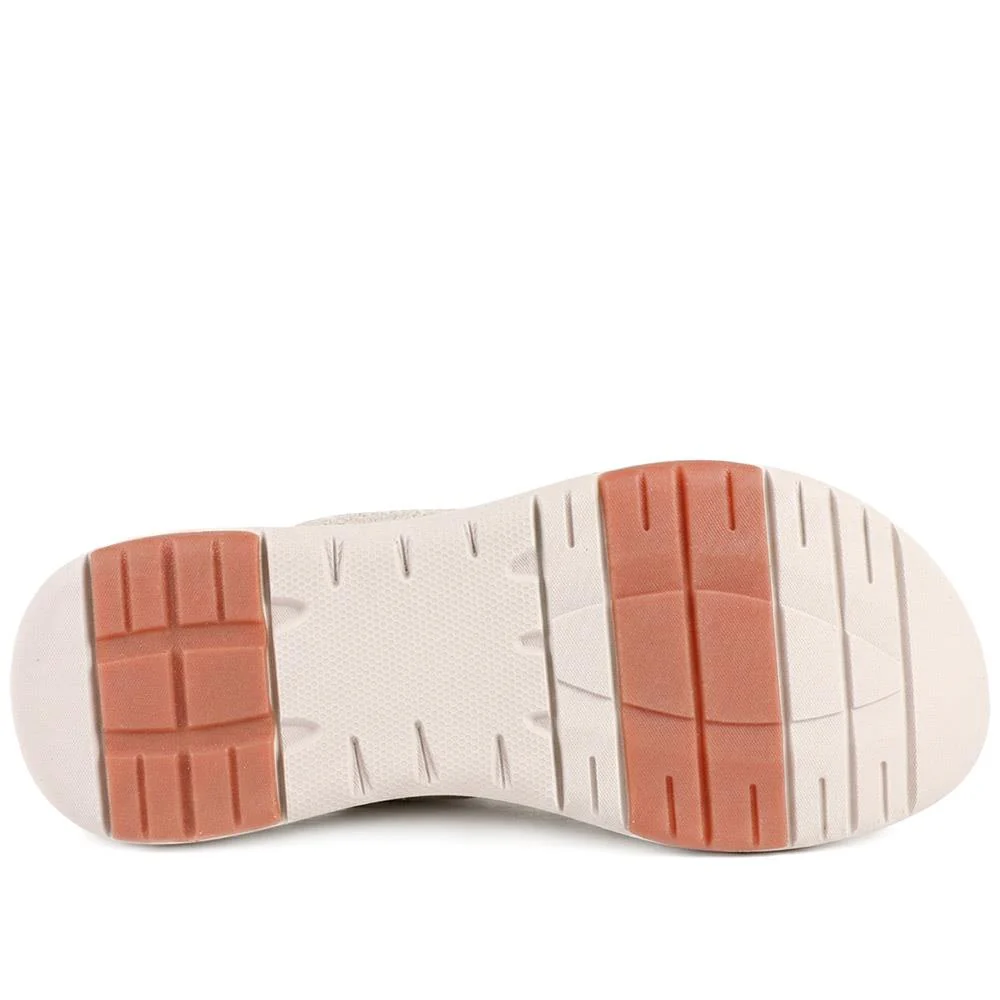 Cushioned Wedge Heel Toe Post Sandals - BAIZH43036 / 328 989 - Beige - Image 5