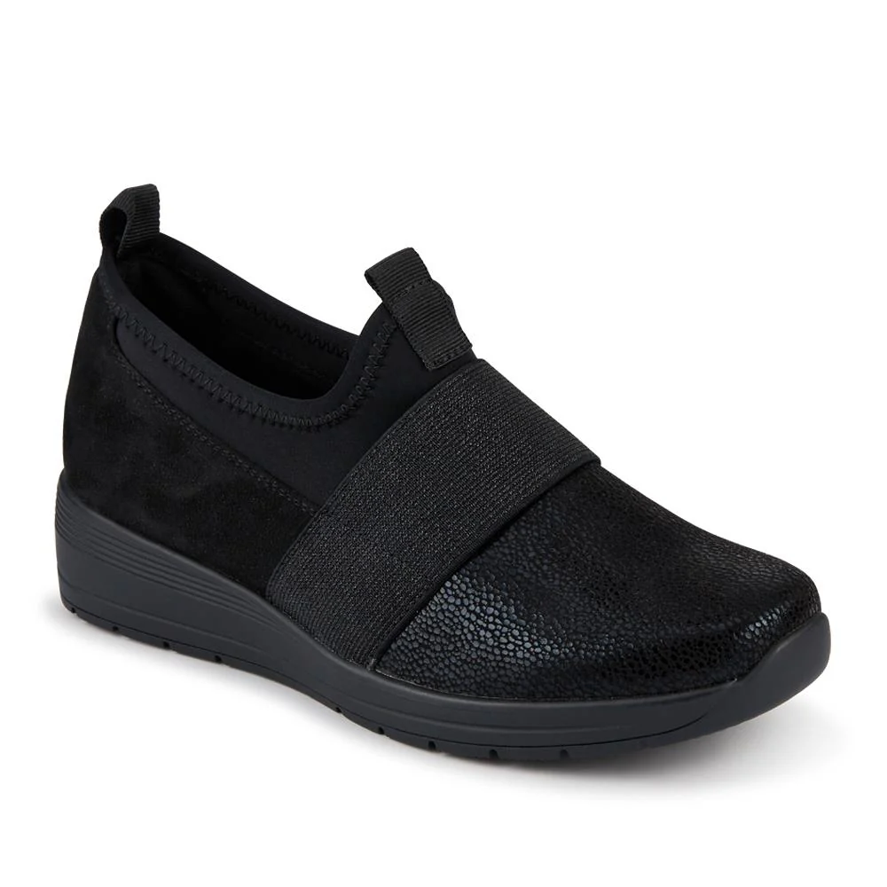 Cushioned Wedge Slip-On Shoes - SANYI42004 / 327 956 - Black