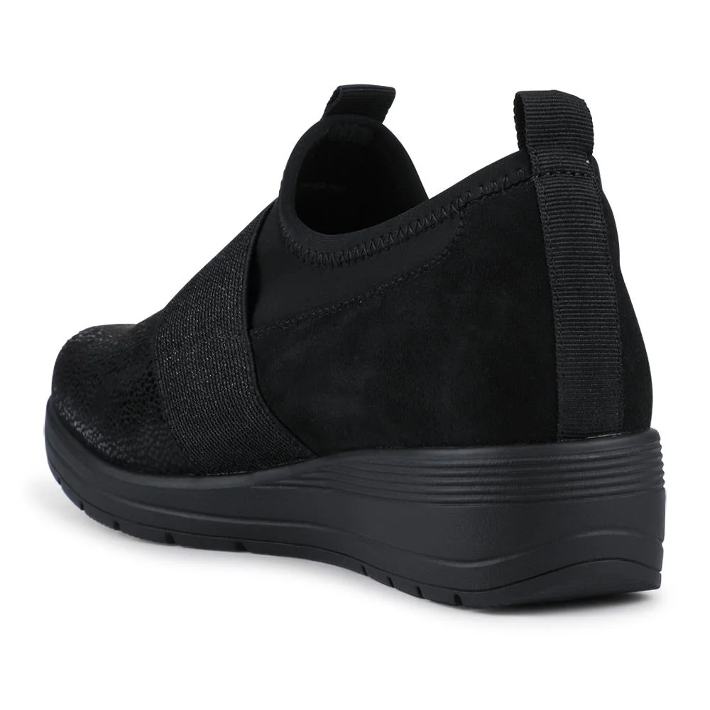 Cushioned Wedge Slip-On Shoes - SANYI42004 / 327 956 - Black - Image 3