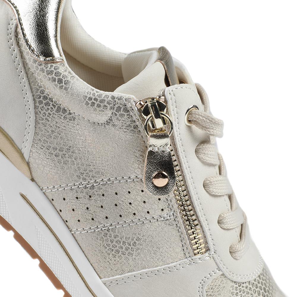 Cushioned Zip Up Trainers - WOIL43022 / 329 072 - Beige - Image 6