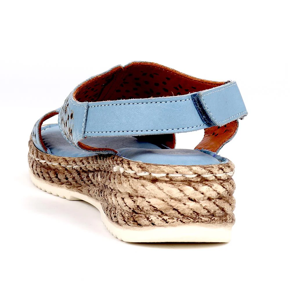 Cut-Out Detail Sandals - DRTMA39001 / 325 697 - Denim - Image 3