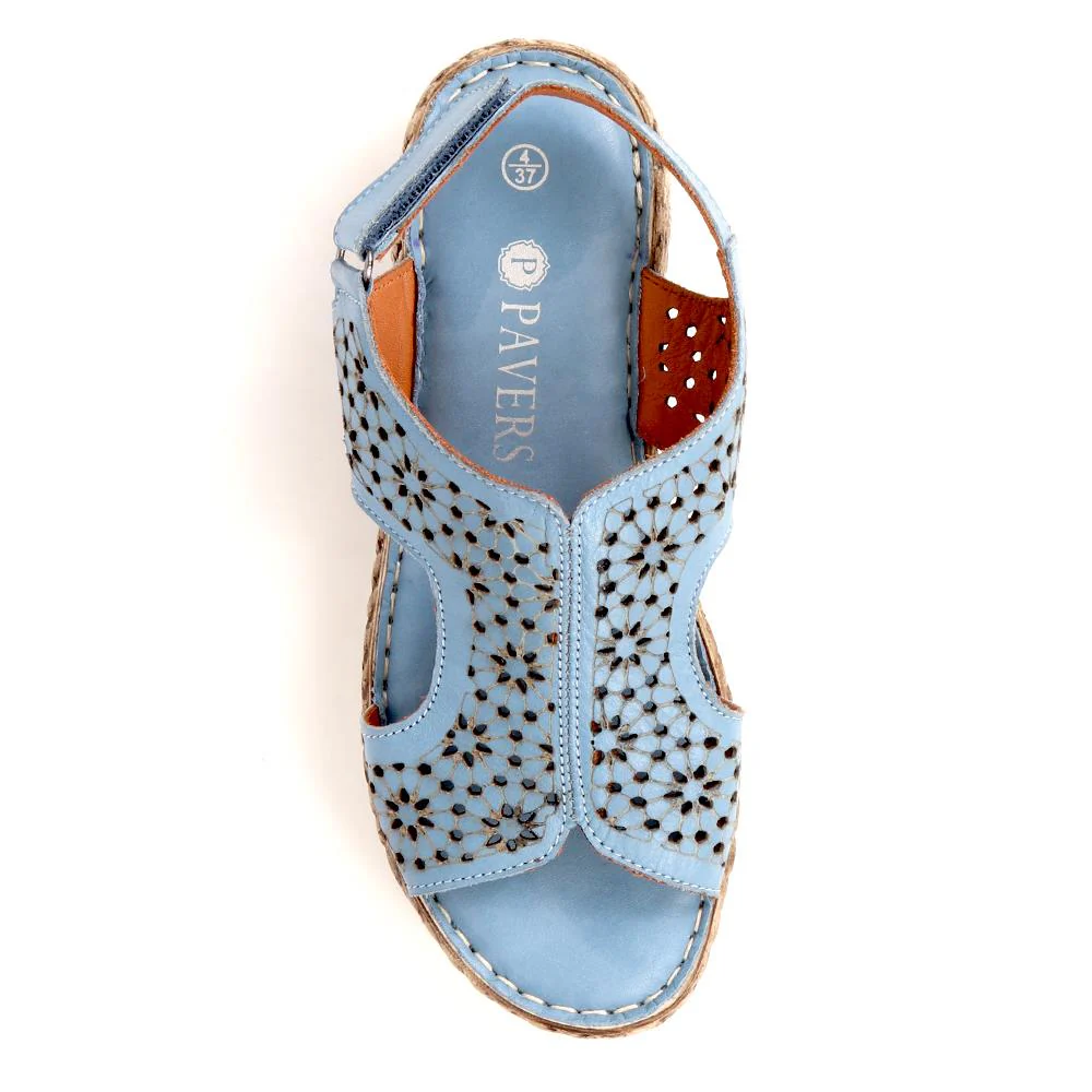 Cut-Out Detail Sandals - DRTMA39001 / 325 697 - Denim - Image 4