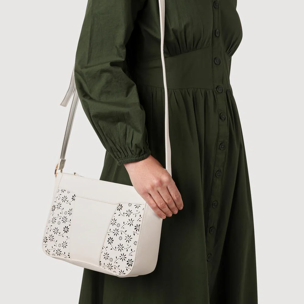 Daily Floral Cross-Body Bag - WAHT41008 / 327 420 - White - Image 4