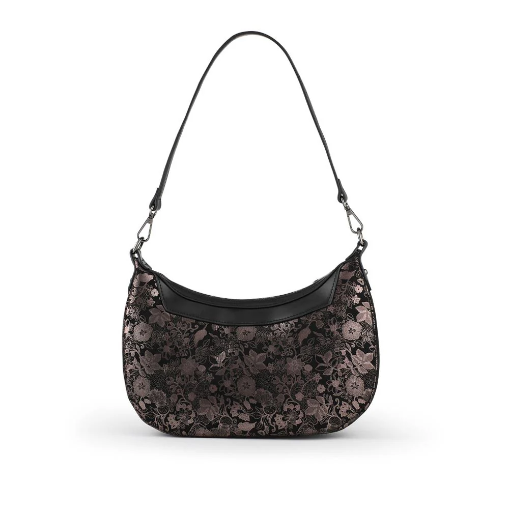 Daily Handbag With Detachable Straps - RIM42000 / 328 368 - Black Floral - Image 2