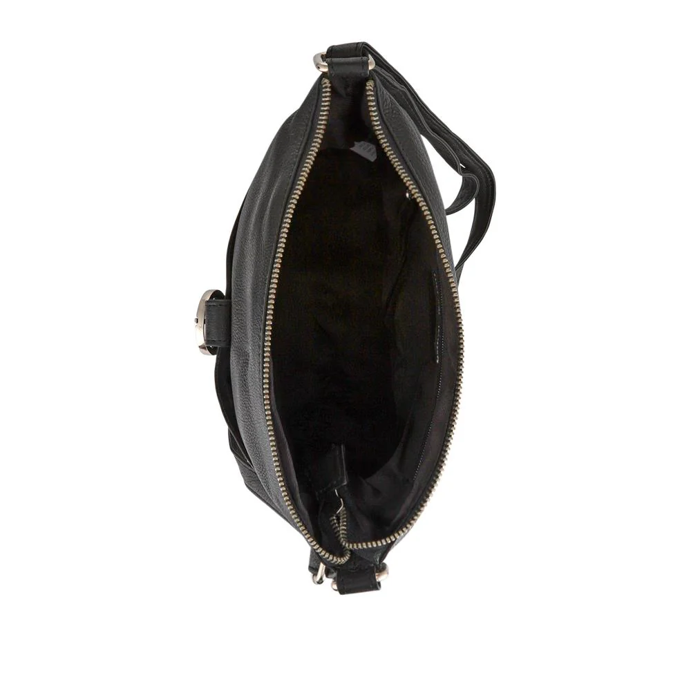 Leather Daily Zip-Close Crossbody Bag - JWNBG41003 / 327 771 - Black - Image 2