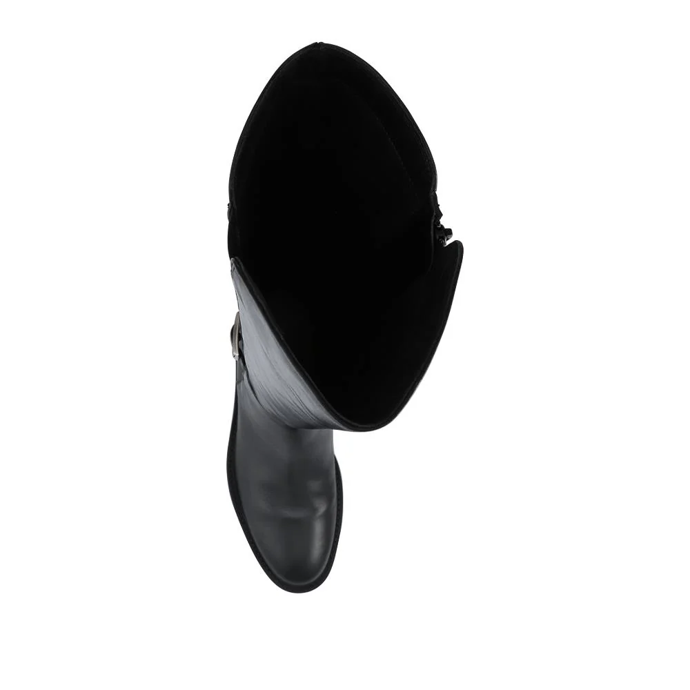 Danica Leather Long Boots - DANICA / 328 082 - Black Leather - Image 4