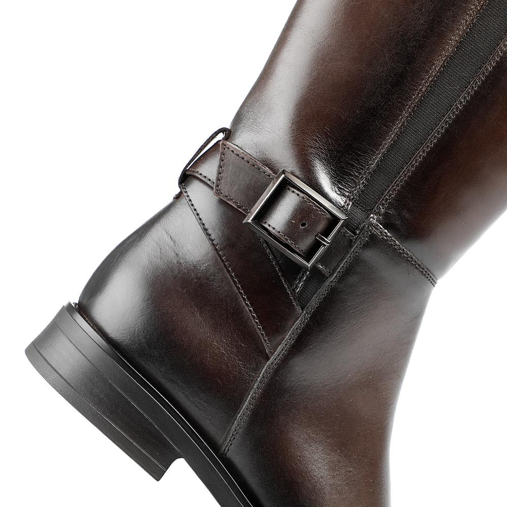 Danica Leather Long Boots - DANICA / 328 082 - Dark Brown Leather - Image 5