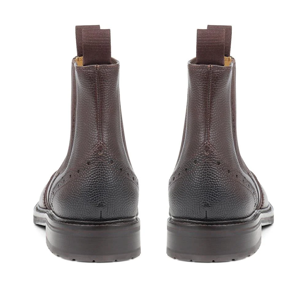 Desborough Leather Chelsea Boots - DESBOROUGH2 / 324 340 - Dark Brown - Image 3