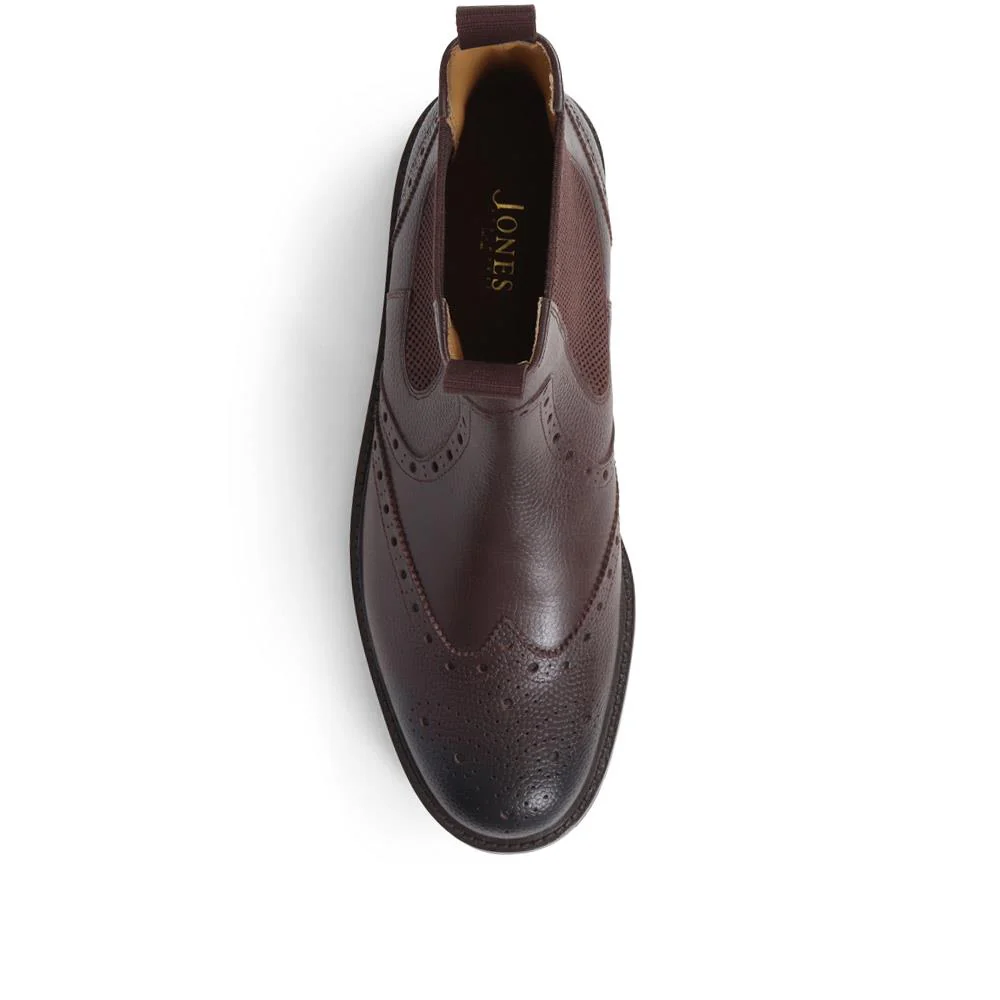 Desborough Leather Chelsea Boots - DESBOROUGH2 / 324 340 - Dark Brown - Image 5