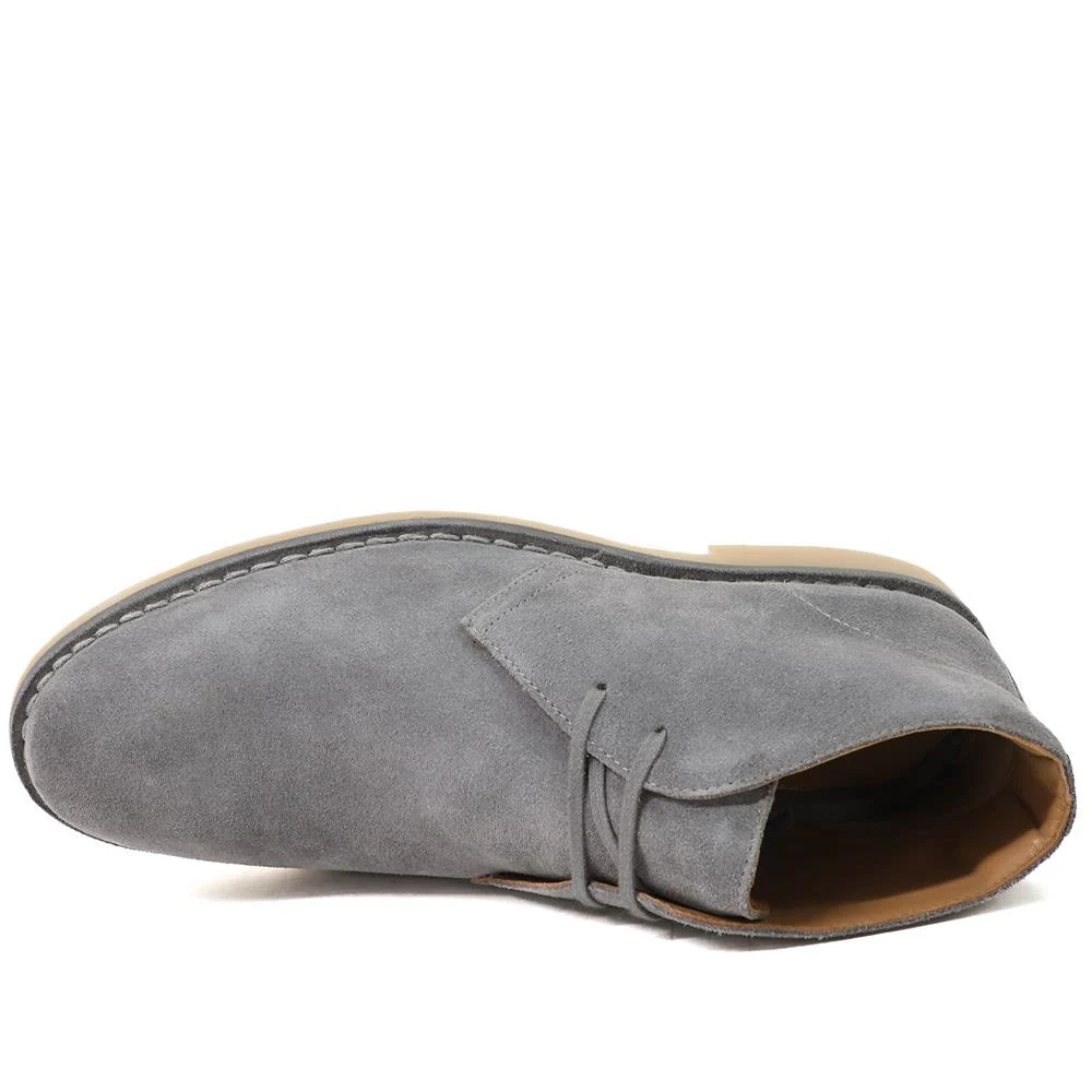 Desert1 Leather Chukka Boots - DESERT1 / 325 926 - Grey Suede - Image 4