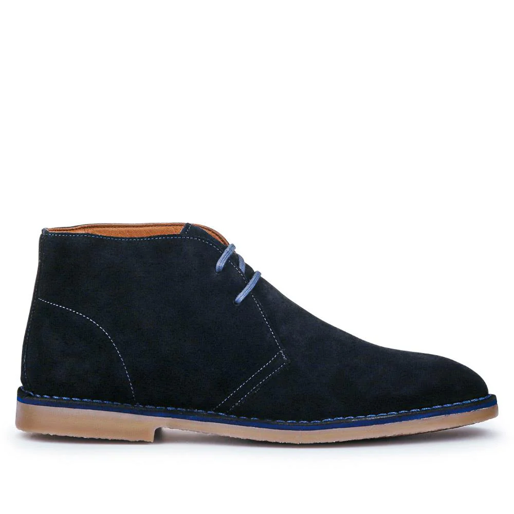Desert1 Leather Chukka Boots - DESERT1 / 325 926 - Navy Suede - Image 2