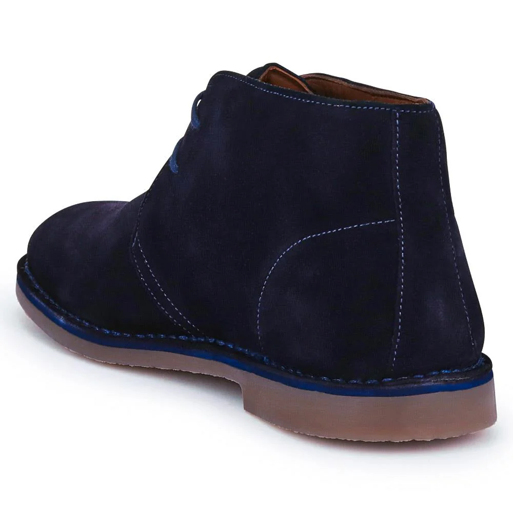 Desert1 Leather Chukka Boots - DESERT1 / 325 926 - Navy Suede - Image 3