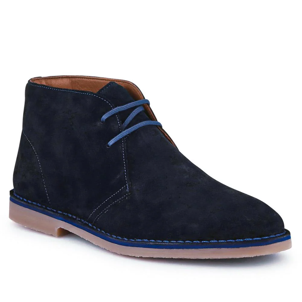 Desert1 Leather Chukka Boots - DESERT1 / 325 926 - Navy Suede