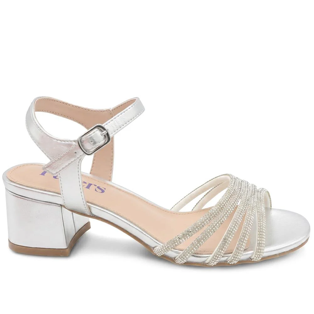 Diamante Smart Strappy Sandals - SANYI43002 / 329 146 - Silver - Image 3