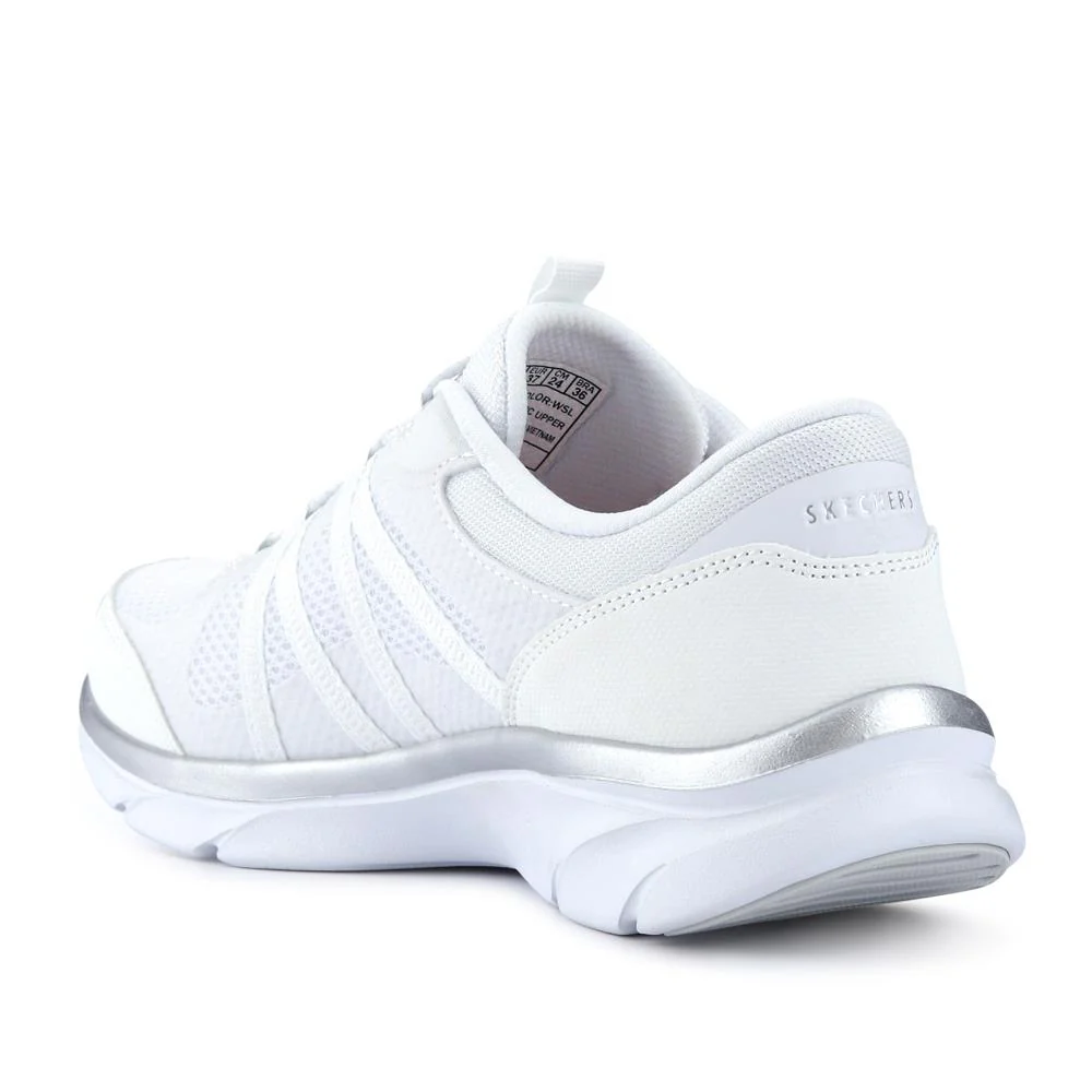 D'lux Comfort - Surreal Ladies Trainers - SKE41062 / 326 738 - White-Silver - Image 3