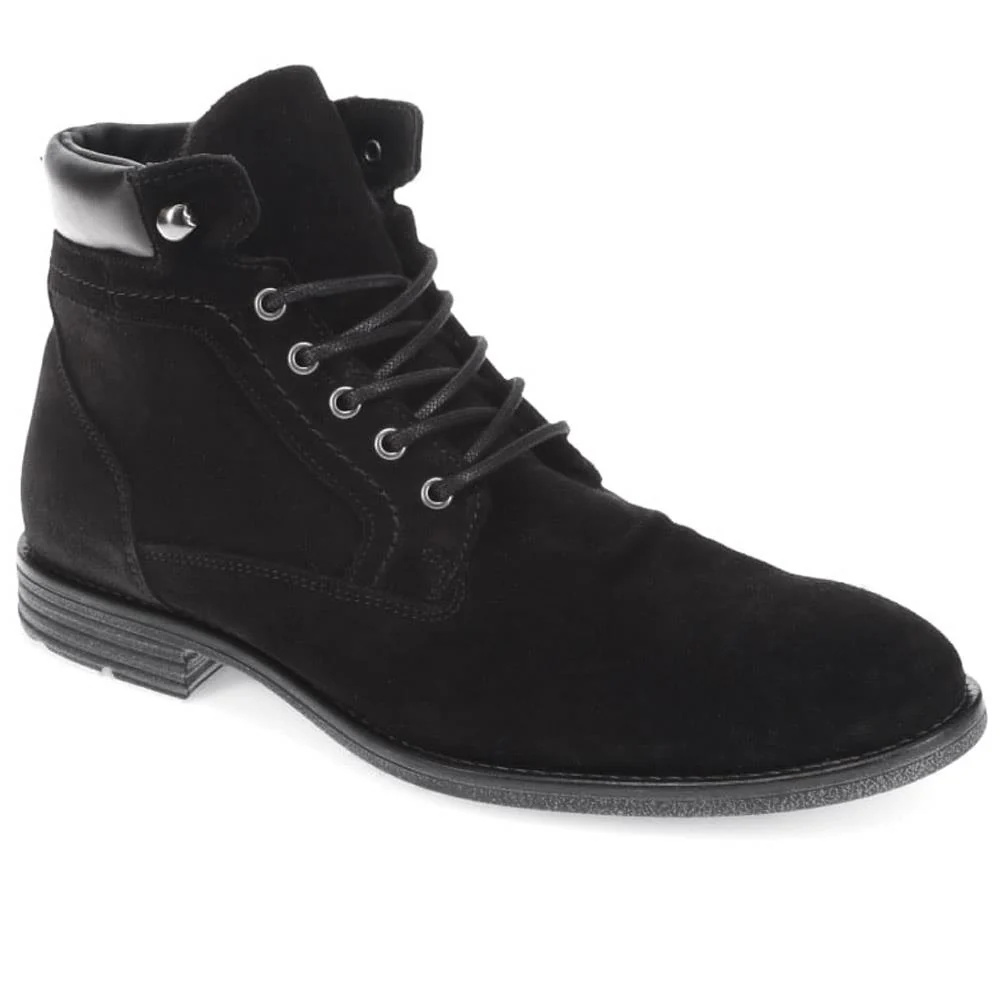 Docklands Leather Lace-Up Boots - DOCKLANDS / 321 008 - Black Suede