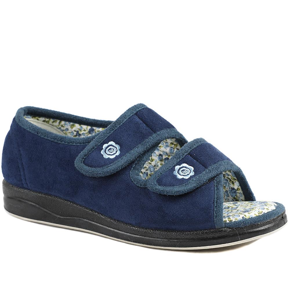 Dual Adjustable Fit Memory Foam Slippers - QING43003 / 329 337