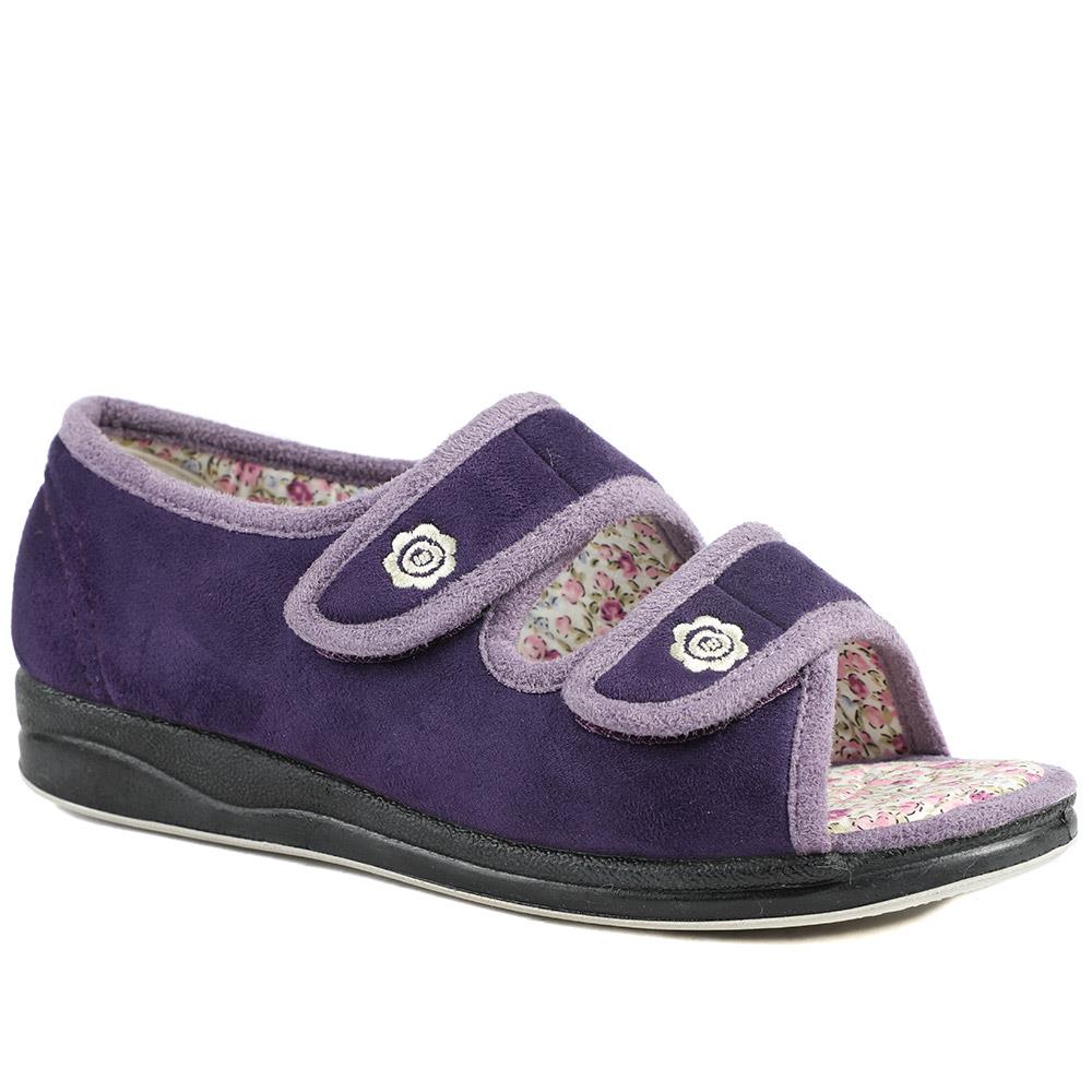 Dual Adjustable Fit Memory Foam Slippers - QING43003 / 329 337 - Image 2