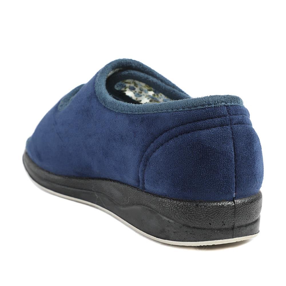 Dual Adjustable Fit Memory Foam Slippers - QING43003 / 329 337 - Navy - Image 4