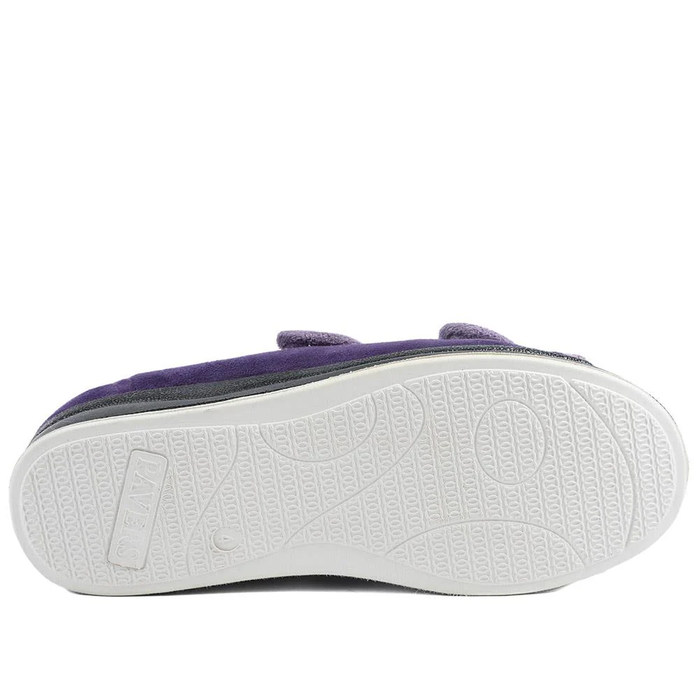 Dual Adjustable Fit Memory Foam Slippers - QING43003 / 329 337 - Purple - Image 6