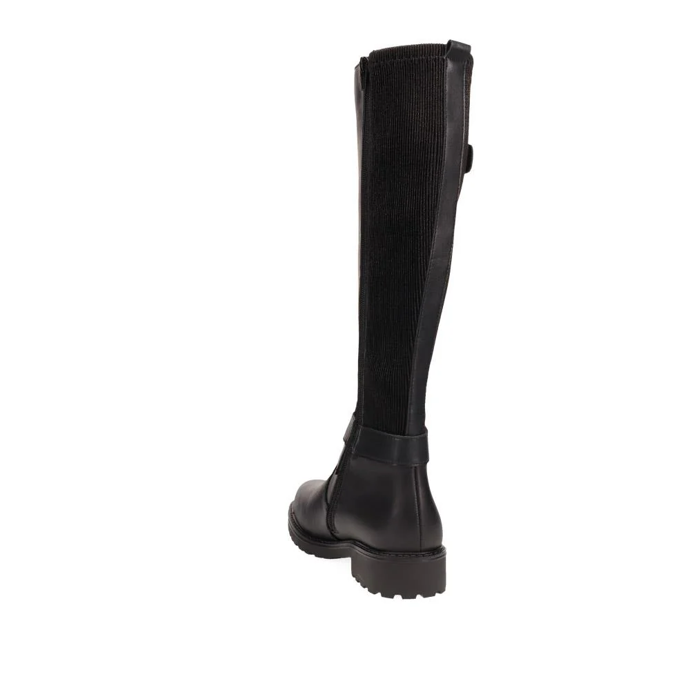 Dual-Buckle Long Boots - DRS40505 / 325 670 - Black - Image 4