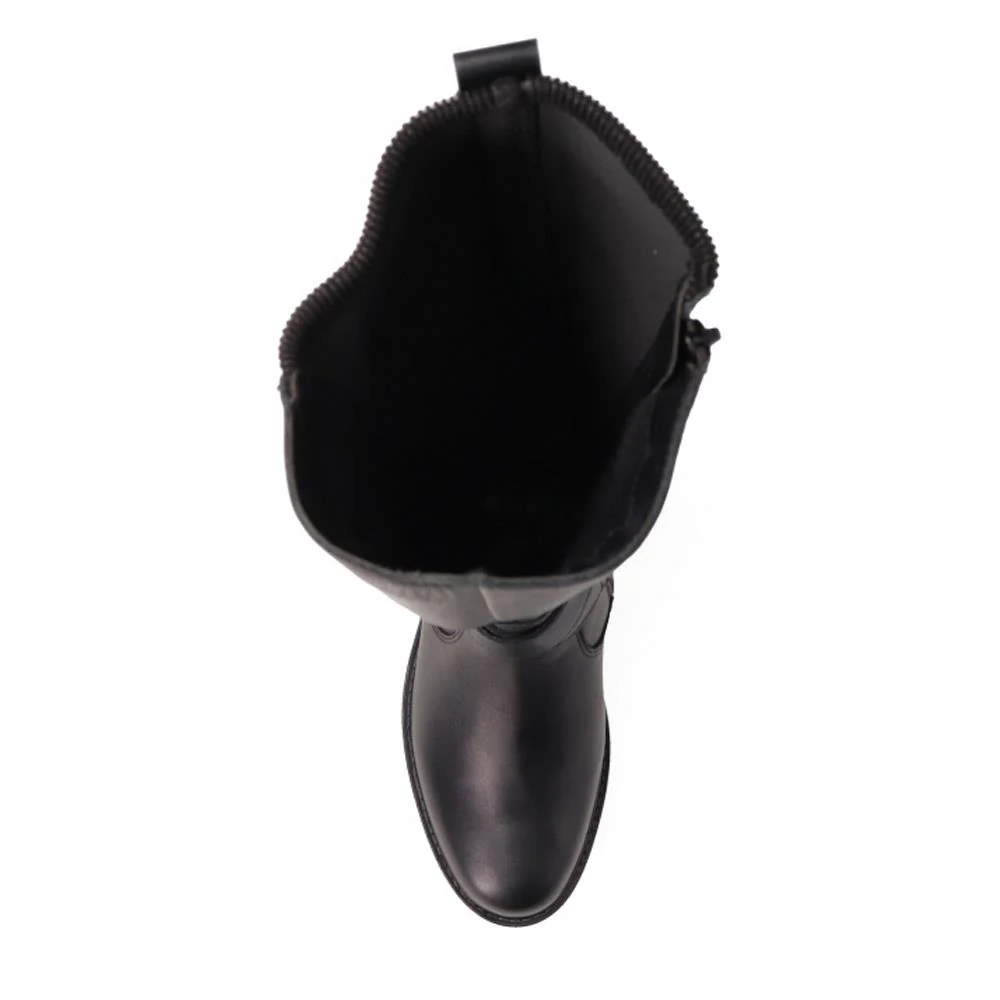 Dual-Buckle Long Boots - DRS40505 / 325 670 - Black - Image 6
