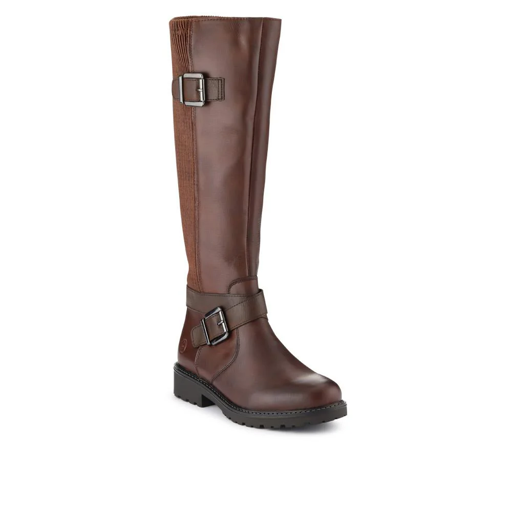 Dual-Buckle Long Boots - DRS40505 / 325 670 - Brown