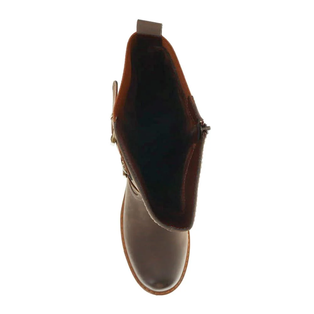 Dual-Buckle Long Boots - PINYI40005 / 326 150 - Khaki - Image 4