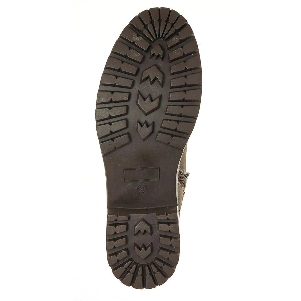 Dual-Buckle Long Boots - PINYI40005 / 326 150 - Khaki - Image 5