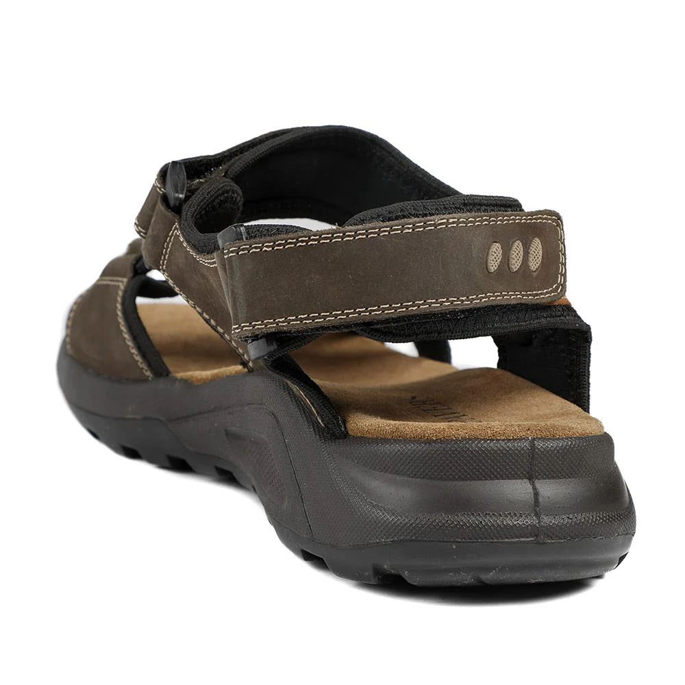 Dual Fasten Comfort Sandals - DDIN43008 / 329 102 - Brown - Image 4