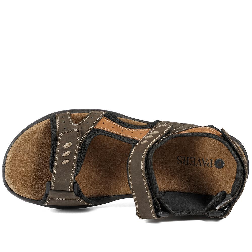 Dual Fasten Comfort Sandals - DDIN43008 / 329 102 - Brown - Image 5