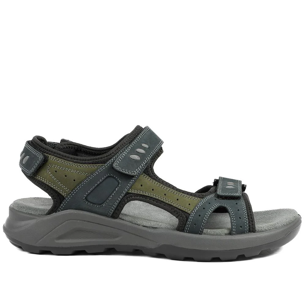 Dual Fasten Comfort Sandals - DDIN43008 / 329 102 - Navy Blue-Green - Image 3