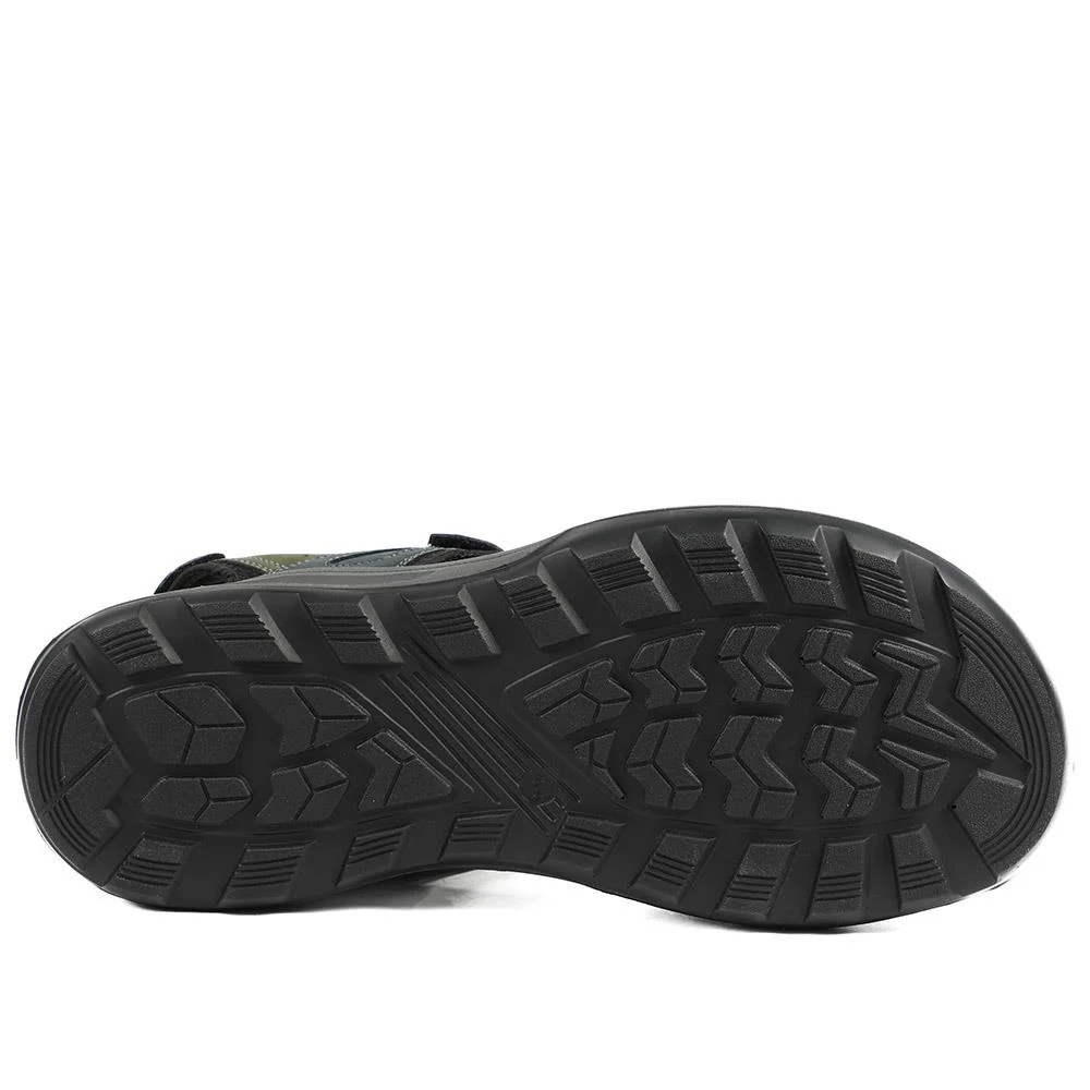 Dual Fasten Comfort Sandals - DDIN43008 / 329 102 - Navy Blue-Green - Image 6
