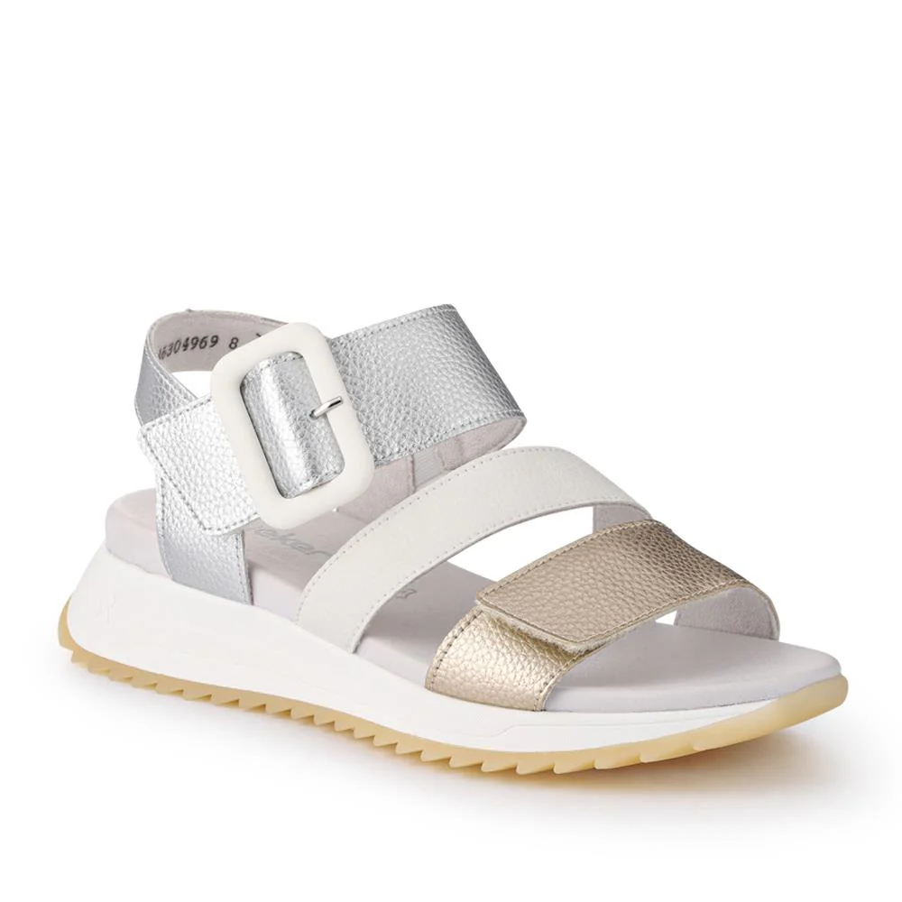 Dual-Fasten Leather Sandals - RKR41541 / 327 291