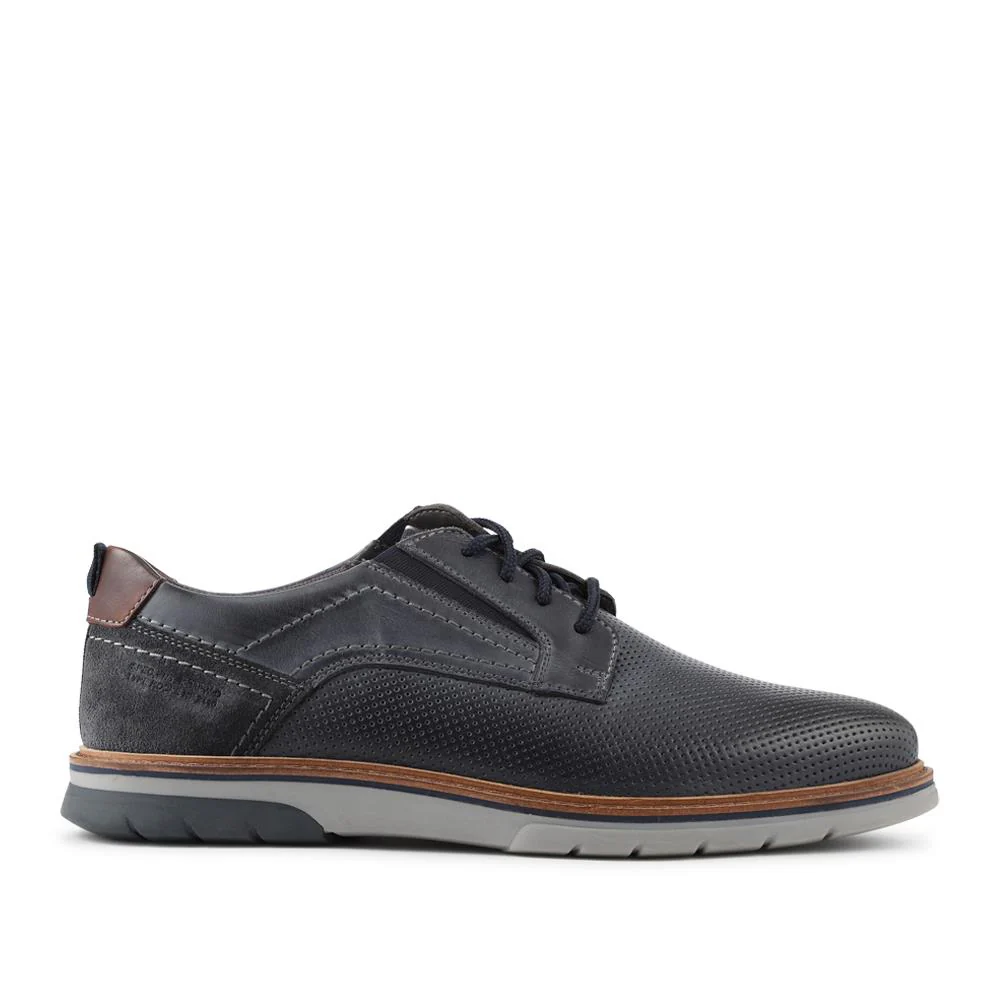 Elastic Fit Lace Up Shoes - PARK41042 / 327 262 - Navy - Image 2