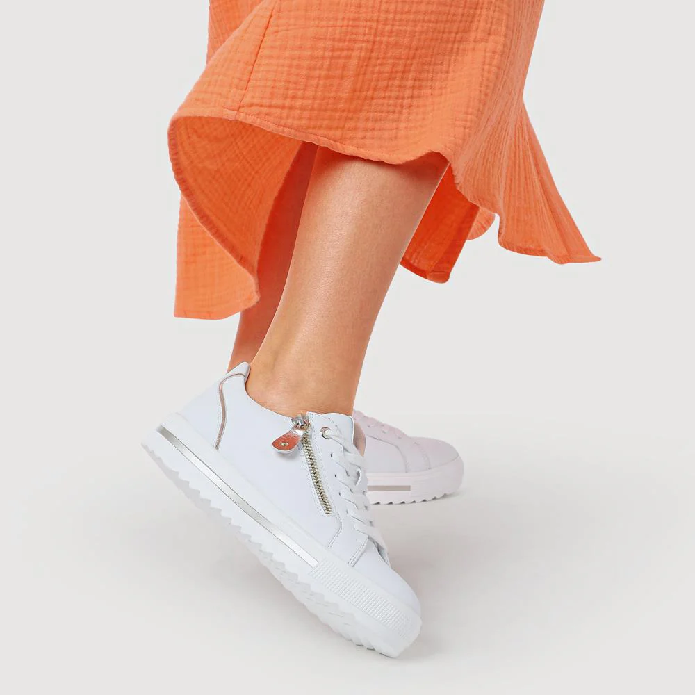Dual-Fasten Platform Trainers - WBINS41005 / 327 106 - White - Image 5
