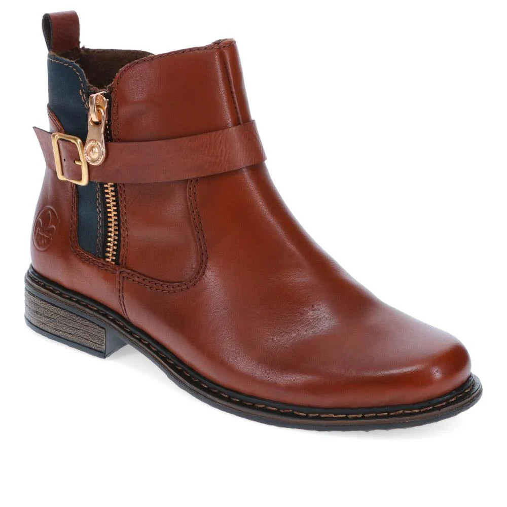 Dual-Fastening Ankle Boots - RKR40508 / 325 676 - Tan