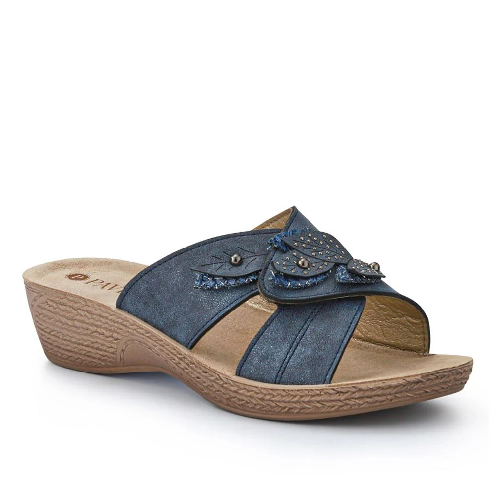 Adjustable Extra-Cushioned Sandals - INB41021 / 327 505 - Navy
