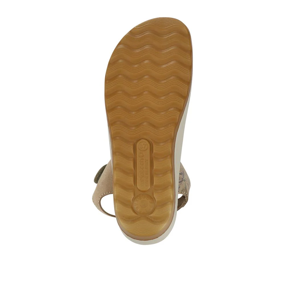 Dual-Fastening Leather Sandals - FLY41005 / 326 662 - Beige - Image 6