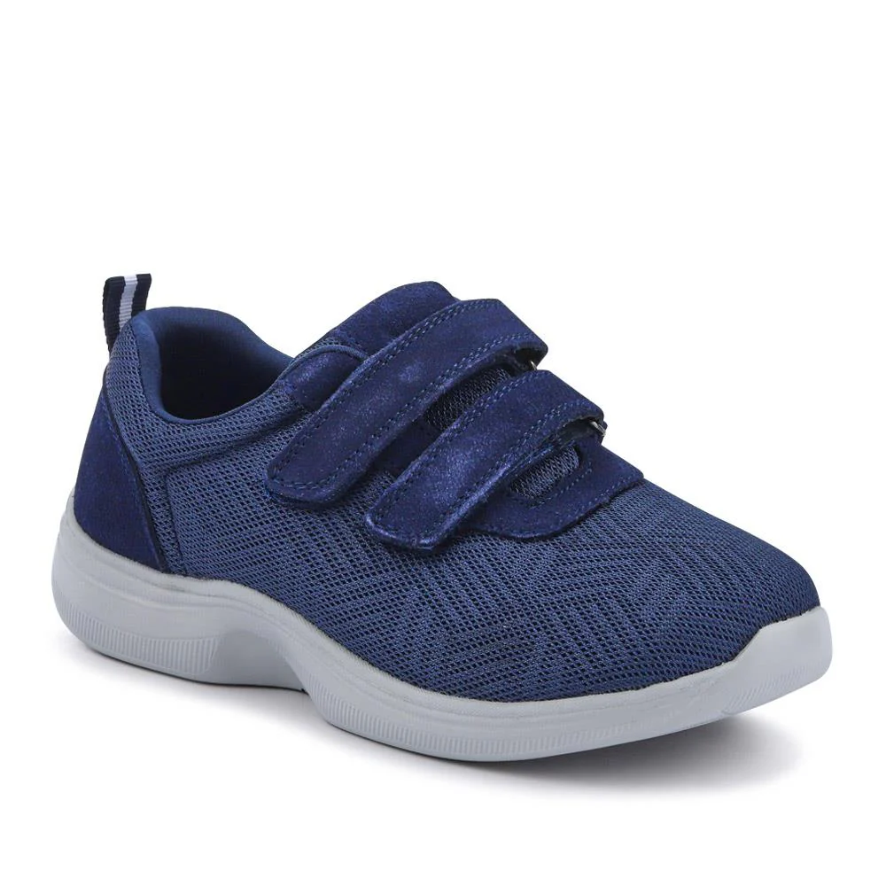 Extra-Wide Touch-Fasten Monk Shoes - BRIGETTE / 327 105 - Navy