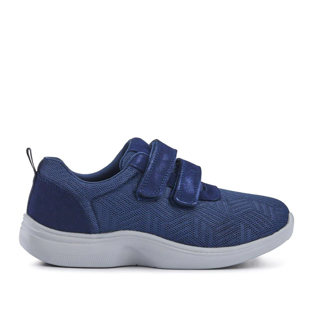 Extra-Wide Touch-Fasten Monk Shoes - BRIGETTE / 327 105 - Navy - Image 2